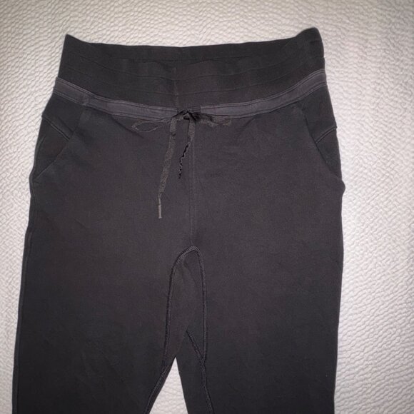 Lululemon Press Pause Jogger II Pants 25.5" Black Cotton Terry Activewear 8 - Picture 3 of 10
